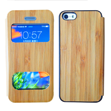 PU Cases for iPhone 5/5S with Bamboo Design