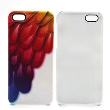 Linen Peacock Feather Pattern Hard Hybrid IMD Case Cover for iPhone 5/5S