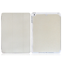 White PU leather Case for iPad air, with stand function