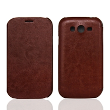 Genuine Full Leather Flip Wallet Cases/Covers for Samsung Mega 5.8, Both Back and Front
