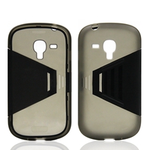 TPU case for Samsung galaxy S3 mini, folio style with full clear front window