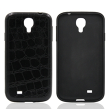 Black TPU IMD Croco Leather Finish Case for Samsung Galaxy S4