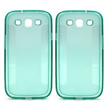 Transparent TPU Case with Frost Anti-Scratch Back Plate for Samsung Galaxy S3