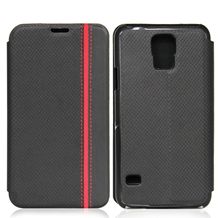Colorful Stripe Flip Wallet Card Slot Protector Cover Leather Case For Samsung Galaxy S5 I9600
