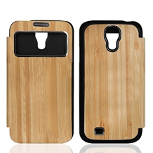 Samsung Galaxy S4 Phone Cases with Natural Wooden Bamboo and TPU/PC Holder