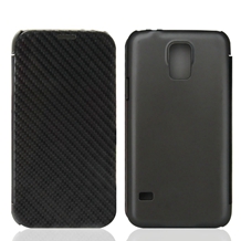 Premium carbon fiber flip case for Samsung Galaxy S5, high quality and fashion