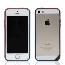 3 color injection TPU mobile phone bumpers for iPhone 5S, surface with no-slip grip texture